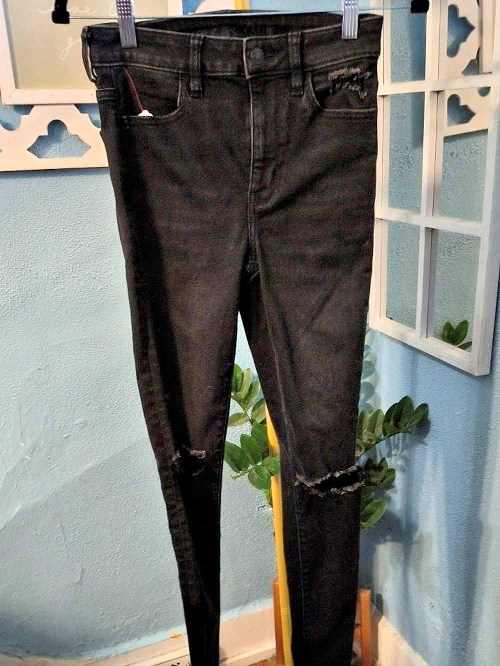 American Eagle Next Level Stretch Skinny Jeans Black Size 2